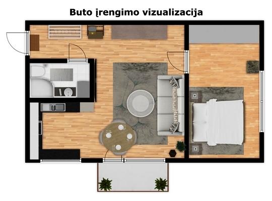 Parduodamas šiltas ir jaukus 2 kambarių butas Ežero g. 3, Šiauliuose