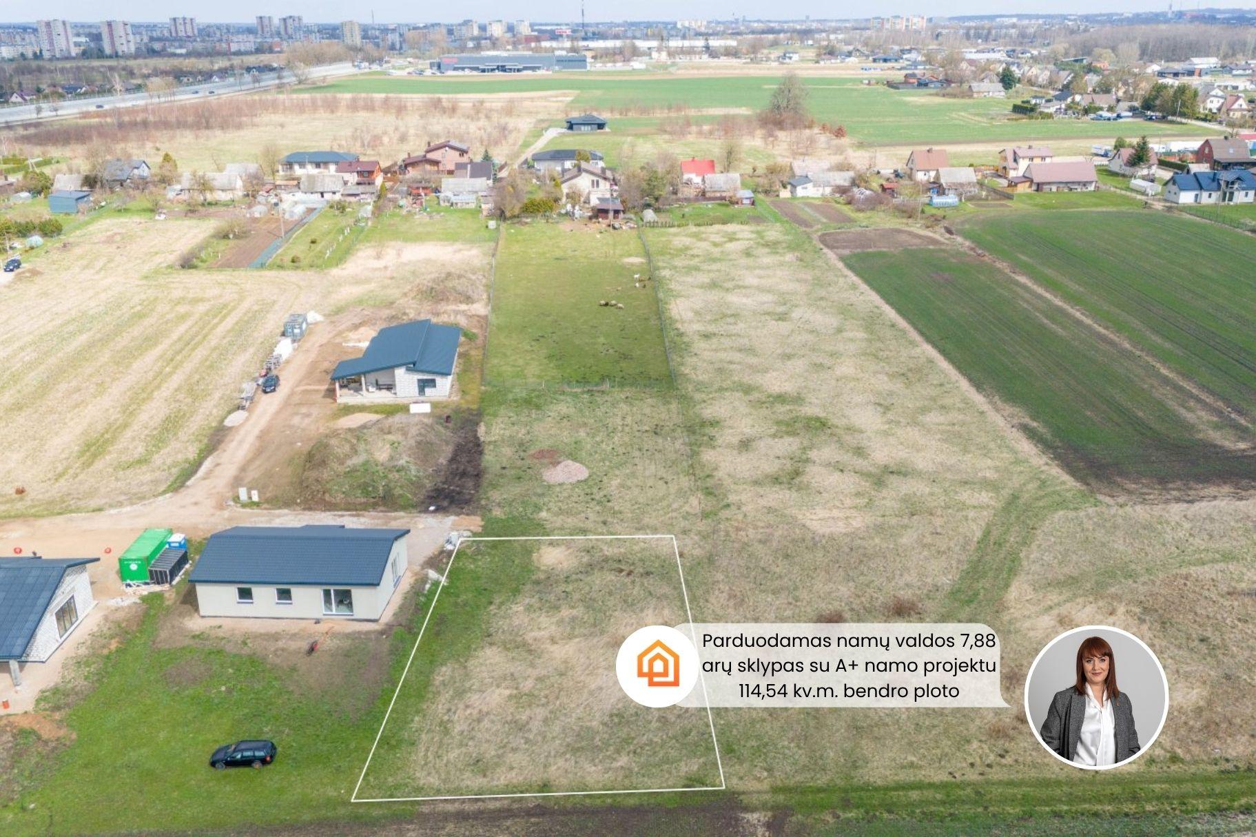 Parduodamas sklypas su namo projektu, naujų namų kvartale, &Scaron;iaulių r., Lieporių k., Sūduvių g. 30