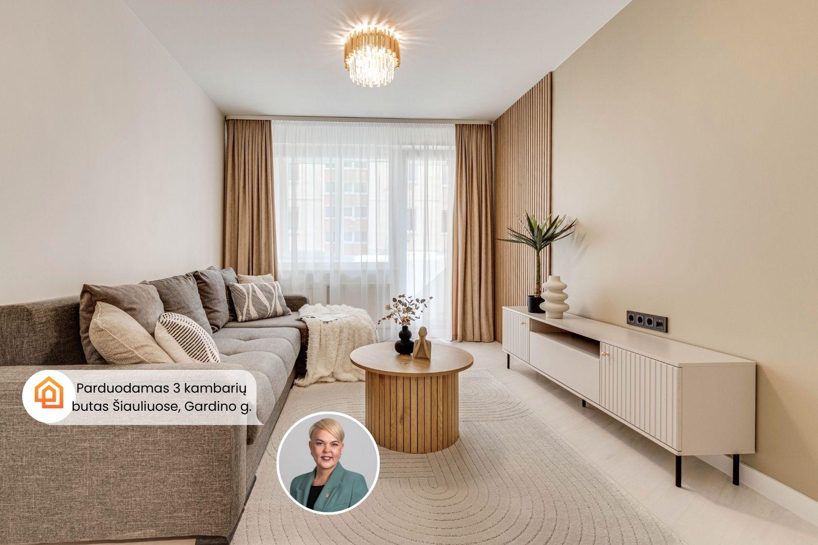 Parduodamas &scaron;viesus ir jaukus 3 kambarių butas &Scaron;iauliuose, Gardino g. 19.