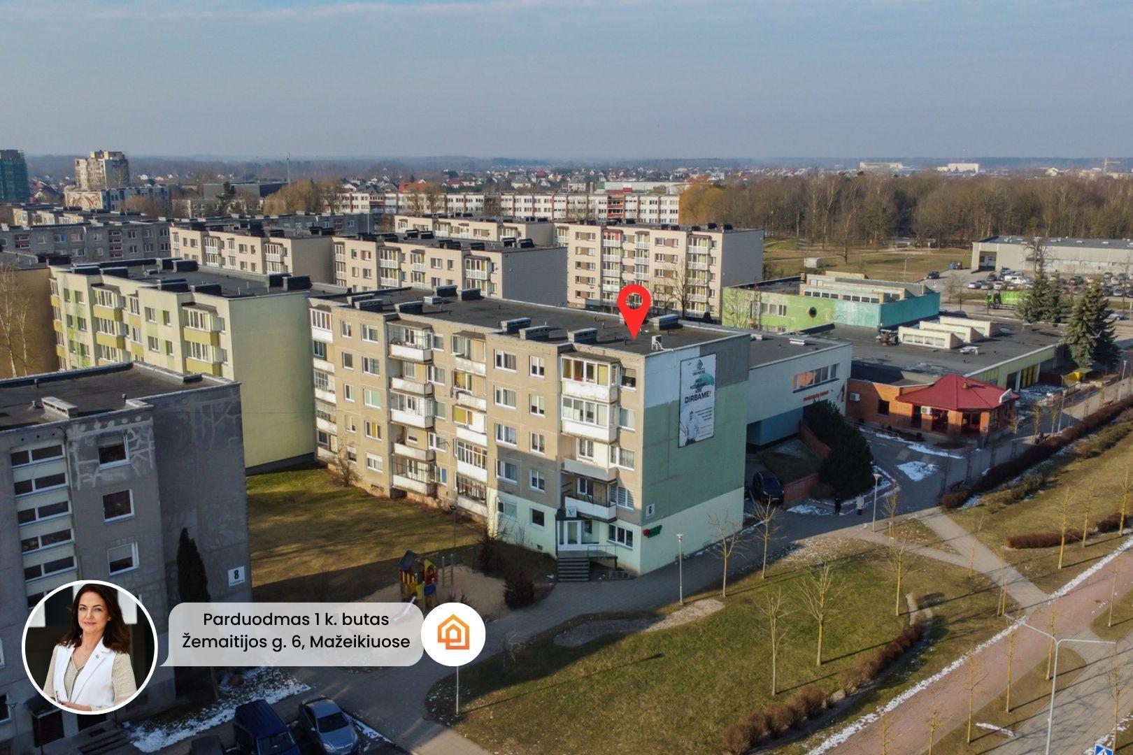 Parduodamas tvarkingas 1 kambario butas Žemaitijos g. 6, Mažeikiuose