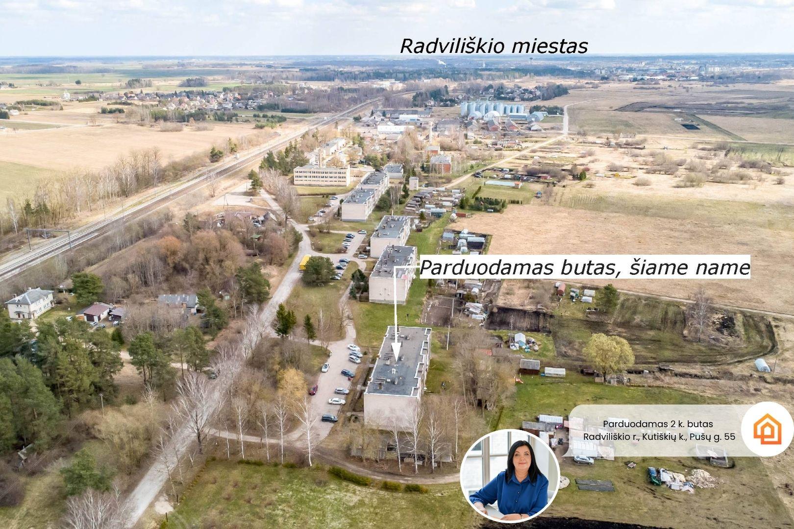 Parduodamas tvarkingas ir erdvus 2 kambarių butas Radvili&scaron;kio r., Kuti&scaron;kių k., Pu&scaron;ų g. 55