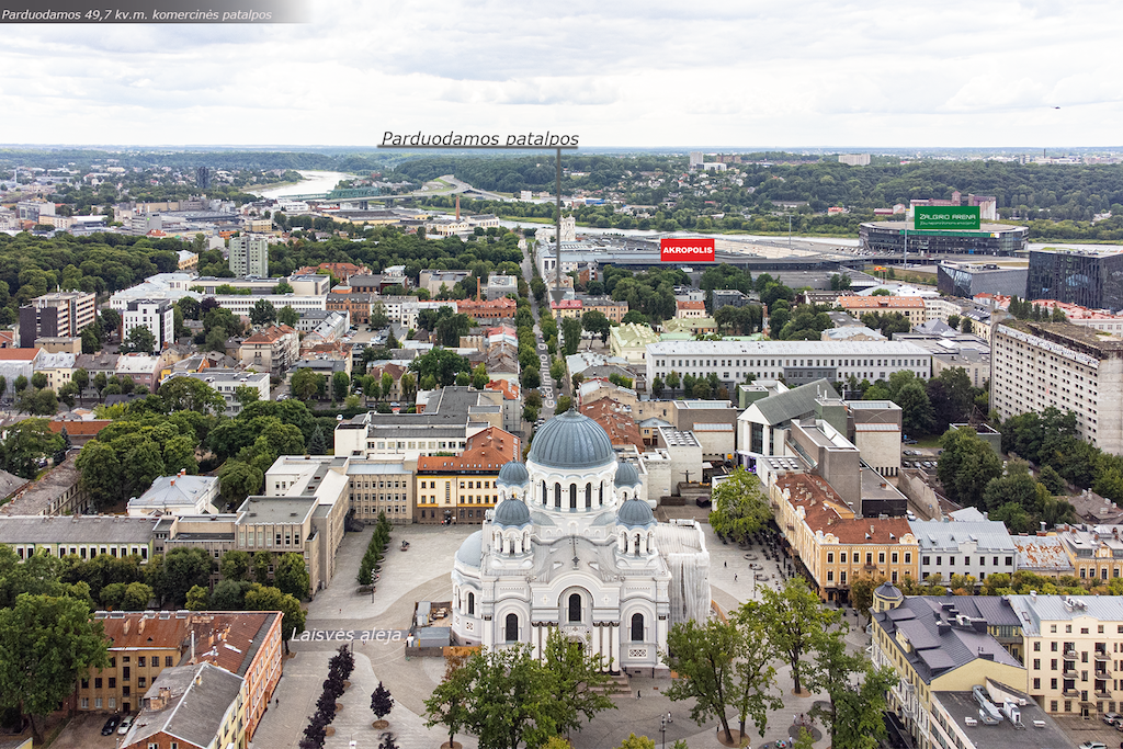 Parduodamos biuro, prekybinės ar paslaugų paskirties patalpos Gedimino g., Kaune