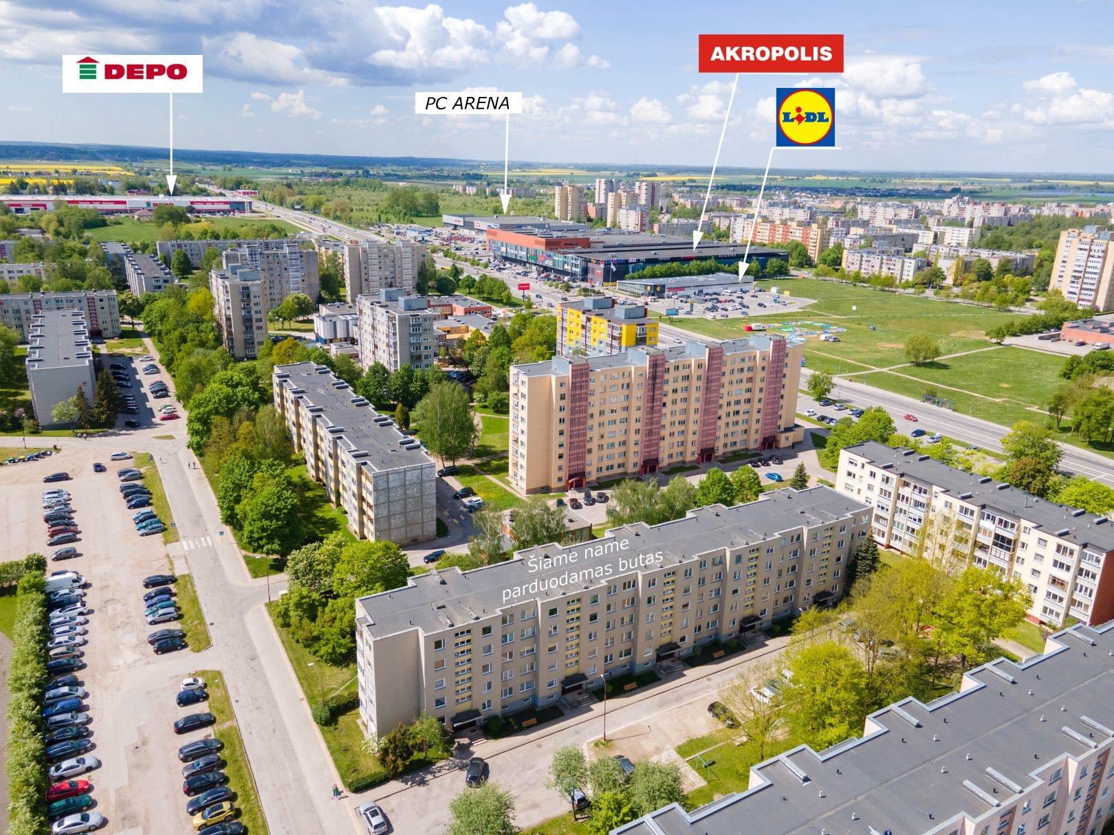 Pigiai parduodamas 3 kambarių butas Krymo g. 14, Šiauliuose