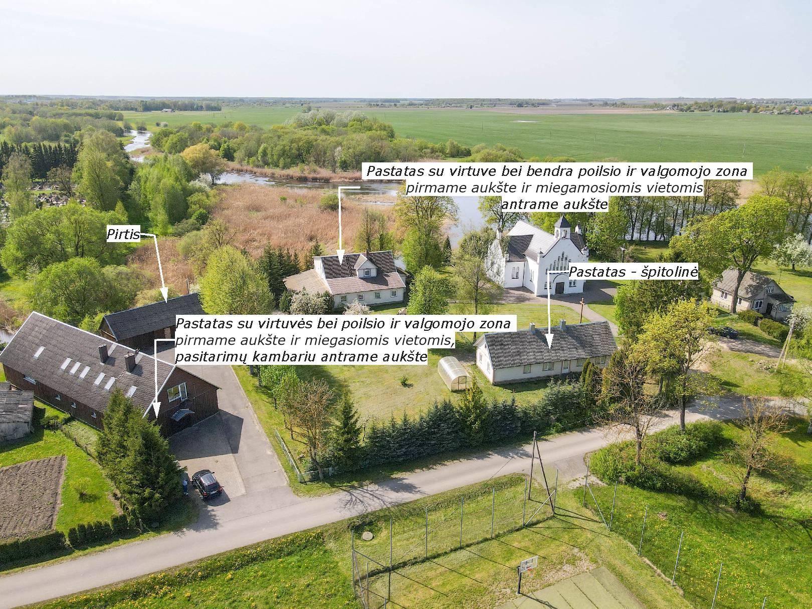 Prie Mūšos upės parduodamos patalpos vaikų stovyklai, senelių namams, edukacijos, kaimo turizmui Pakruojo r., Pamūšio k., Vilties g.