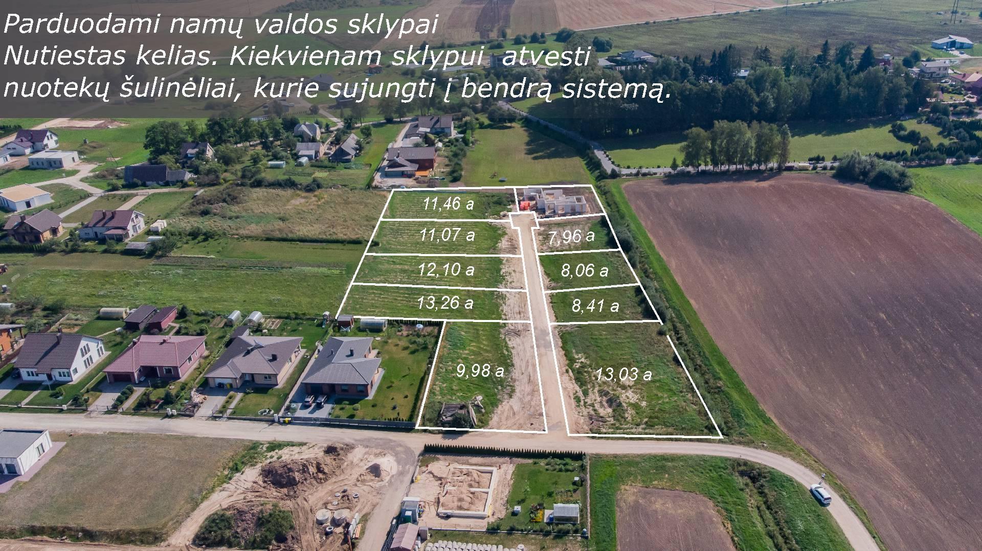 Parduodami naujai suformuoti namų valdos sklypai Mažosios Lietuvos g. Šiaulių r.