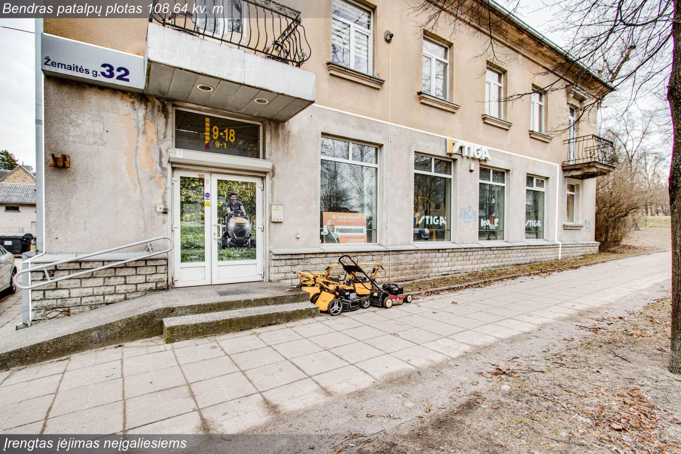 Šiaulių miesto centre patalpos aukštomis lubomis Žemaitės g. 32