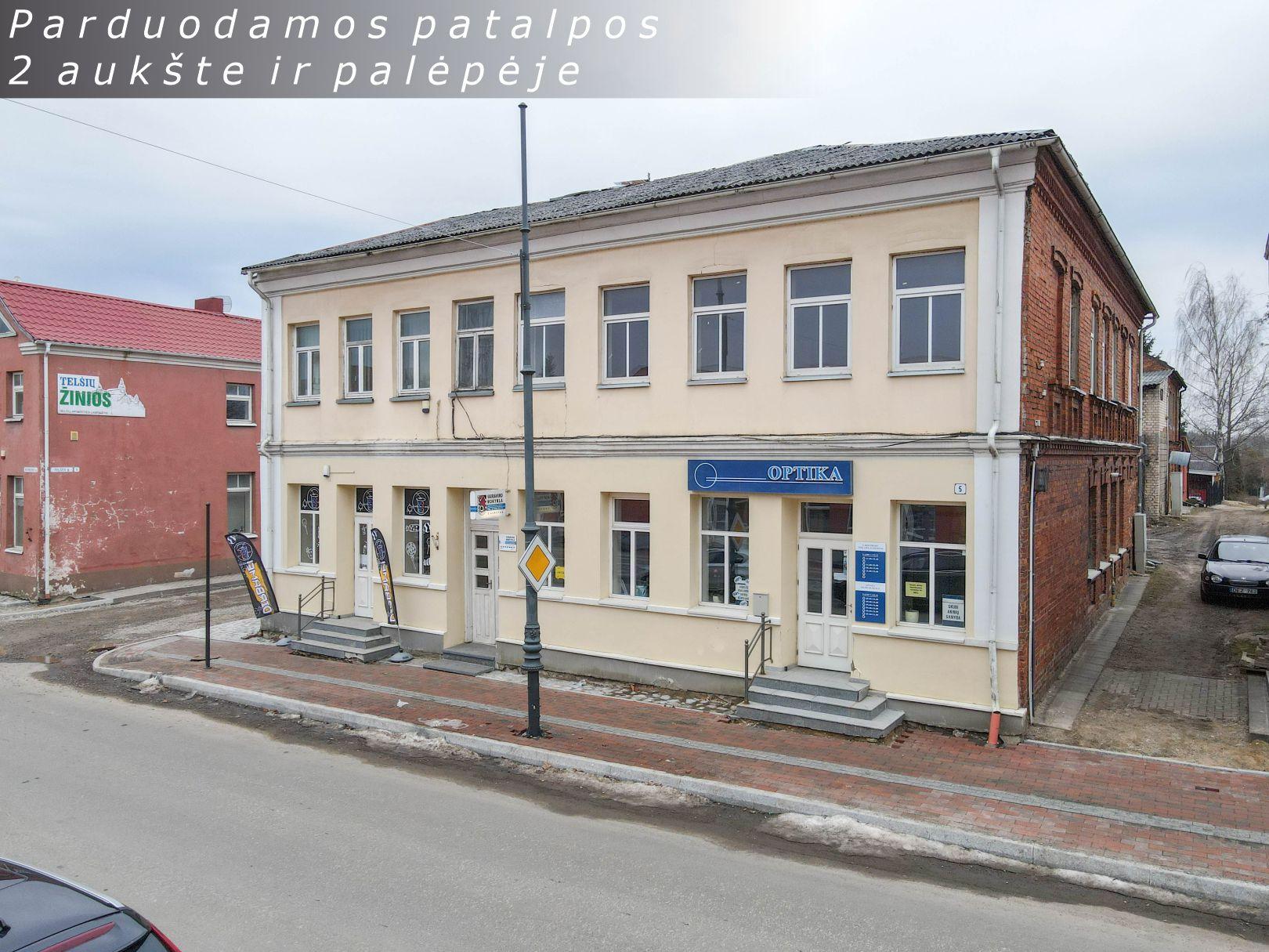Miesto centre parduodamos komercinės paskirties patalpos Respublikos g. 5, Telšiai