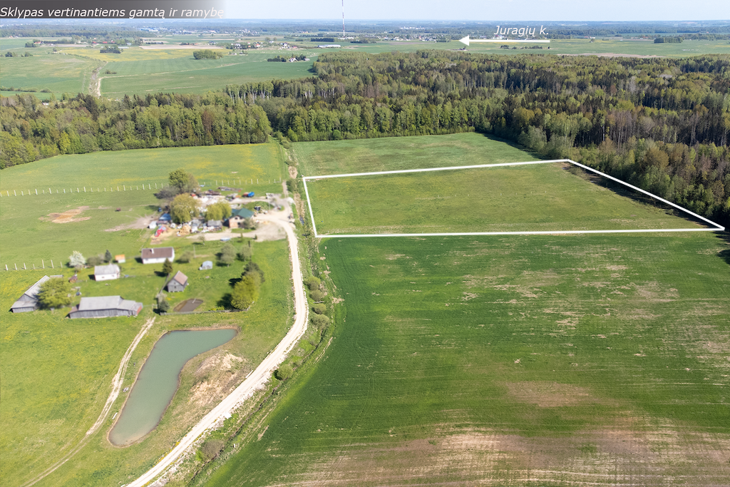 Unikalioje vietoje Kauno r., parduodamas 3,79 ha. žemės sklypas