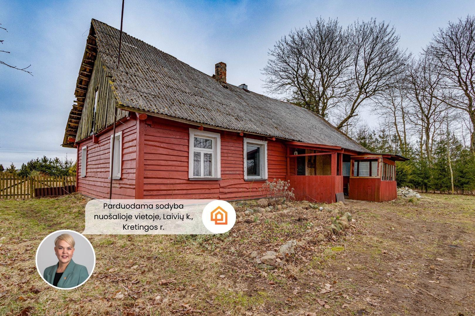 Vienkiemyje parduodama sodyba su 41,00 aro sklypu, Laivių k., Pievų g. 14, Kretingos r.