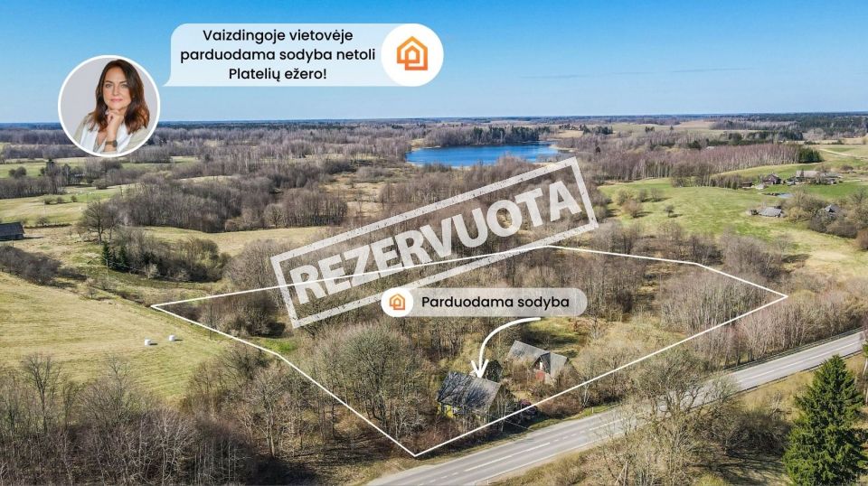 Parduodama sodyba vaizdingoje vietovėje su 4,40 ha sklypu Plungės r., Vydeikių k., Tėvi&scaron;kės g.
