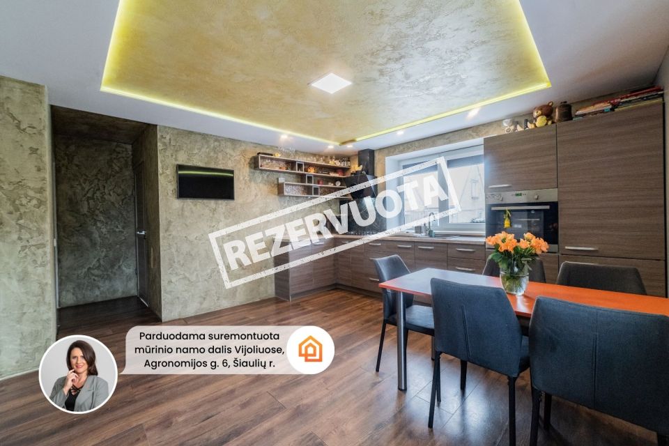 Parduodama suremontuota mūrinio namo dalis Vijoliuose, Agronomijos g. 6, &Scaron;iaulių r.