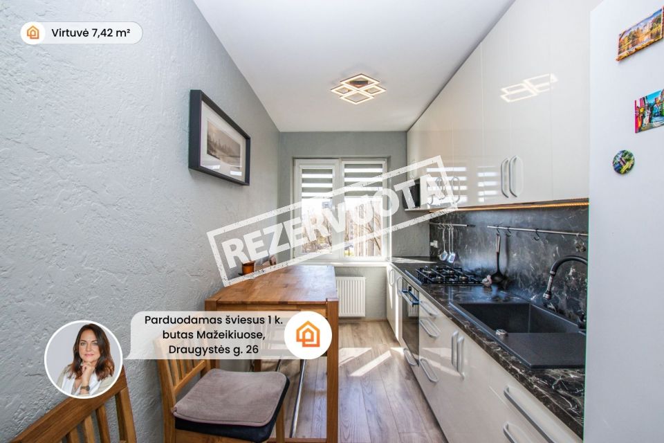 Parduodamas 1 kambario butas renovuotame name, Draugystės g. Mažeikiuose