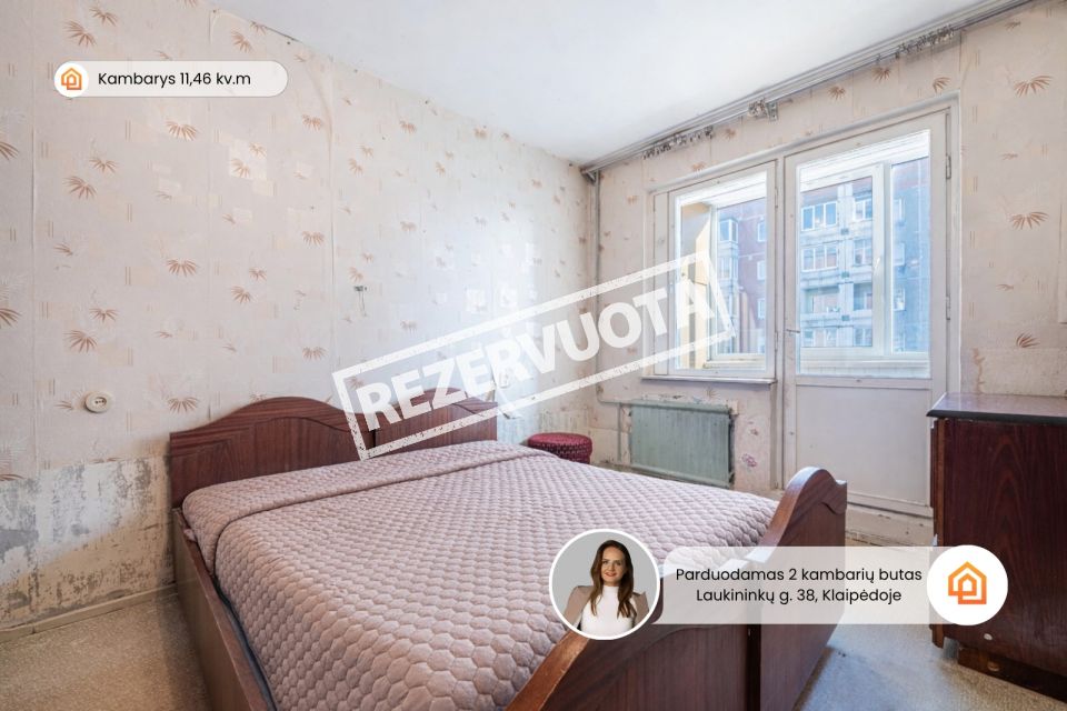 Parduodamas 2 kambarių butas 2 - ame auk&scaron;te, Laukininkų g. 38, Klaipėdoje