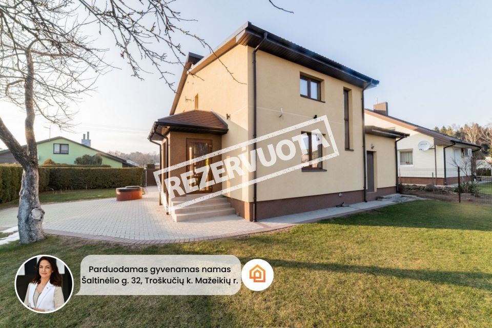 Parduodamas jaukus ir modernus namas Tro&scaron;kučių k., &Scaron;altinėlio g., Mažeikių r.