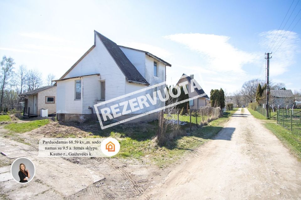 Parduodamas jaukus sodo namas su 9.5 a. sklypu Babtų sen., Kauno raj. Gaižuvėlės k. Neries g.