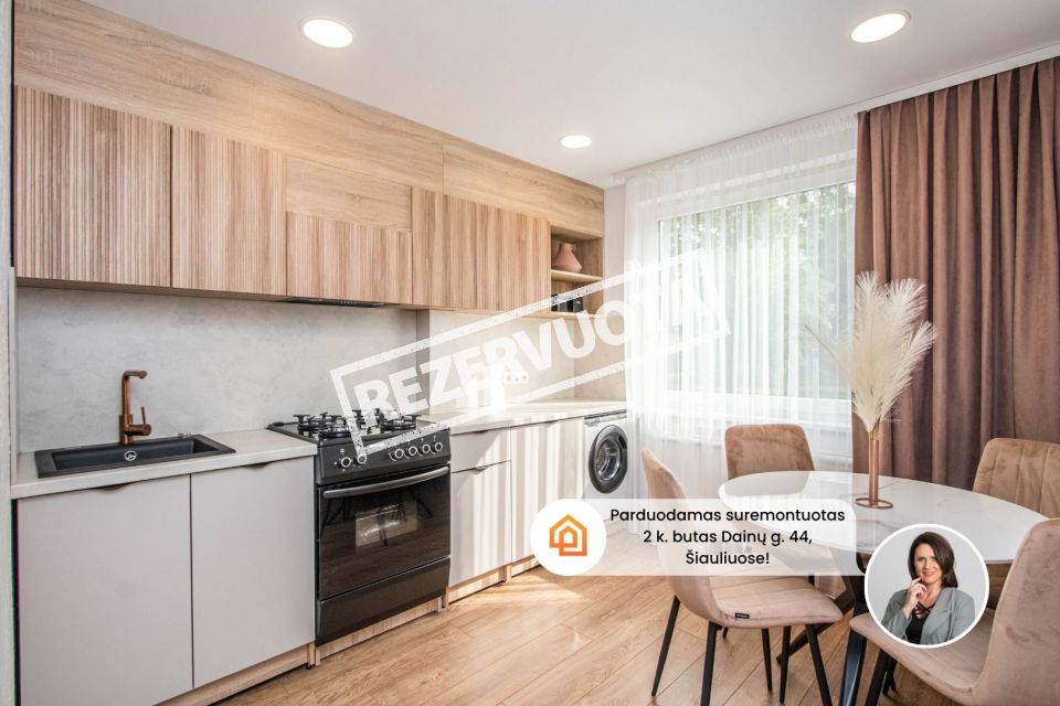 Parduodamas suremontuotas 2 kambarių butas, Dainų g. 44, Šiaulių mieste