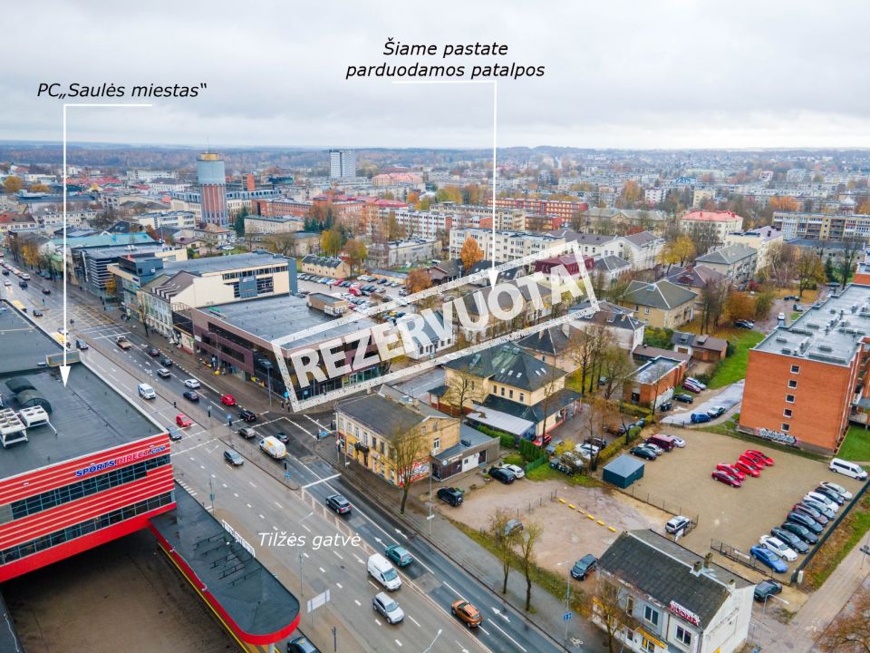 Parduodamos Šiaulių miesto centre administracinės paskirties patalpos, Stoties g. 5