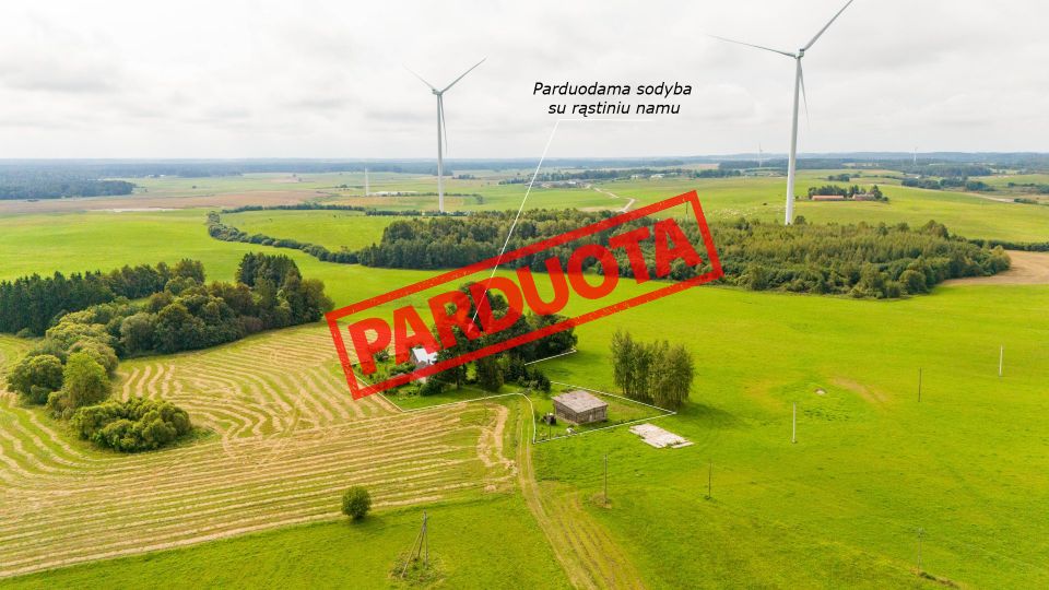 Parduodama nuošali sodyba-vienkiemis su 30 arų sklypu, Kelmės r. Ganyprovos k. 9