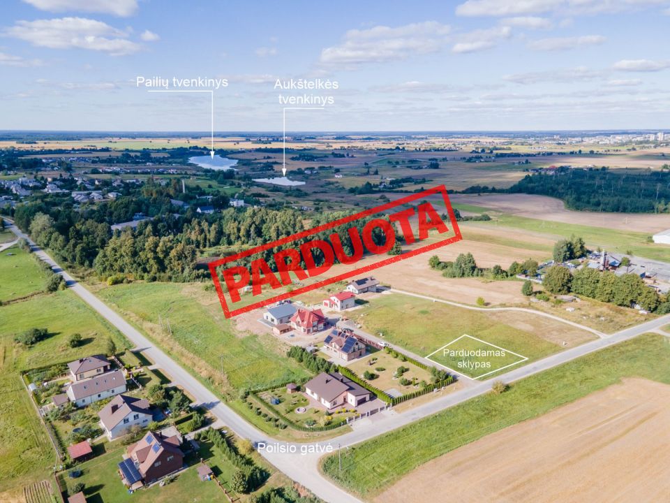 Parduodamas 10 arų namų valdos sklypas Auk&scaron;telkėje, &Scaron;iaulių r.