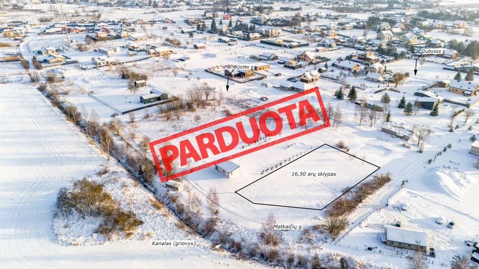 Parduodamas 16,50 arų namų valdos sklypas Matkaičių g. 15, Auk&scaron;telkės k., &Scaron;iaulių r.