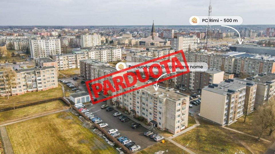 Parduodamas 1 kambario butas Mažeikiuose, Draugystės g.