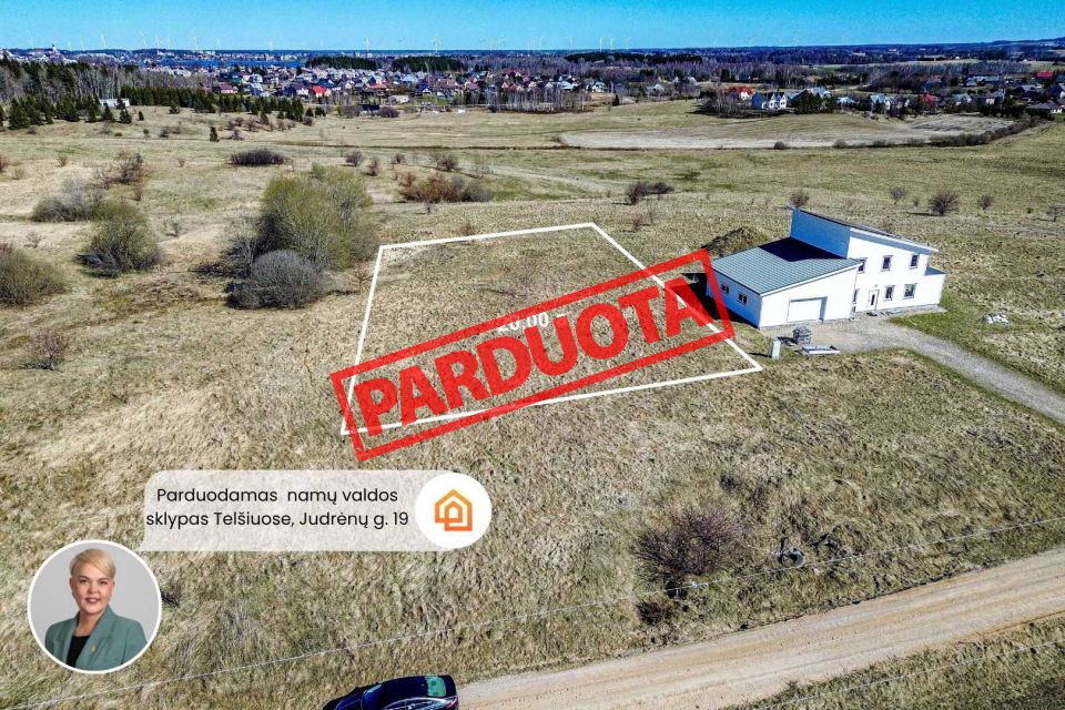 Parduodamas 20 arų namų valdos sklypas Tel&scaron;iuose, Judrėnų g. 19