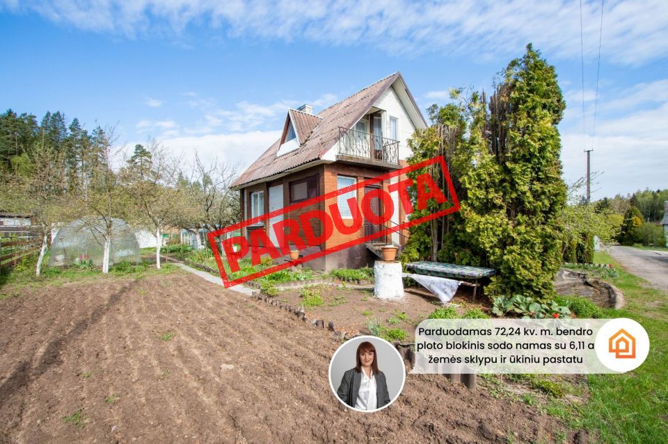 Parduodamas blokinis/mūrinis sodo namas su sklypu Kurtuvėnų regioniniame parke, Linartų SB, Smėlio g. 8