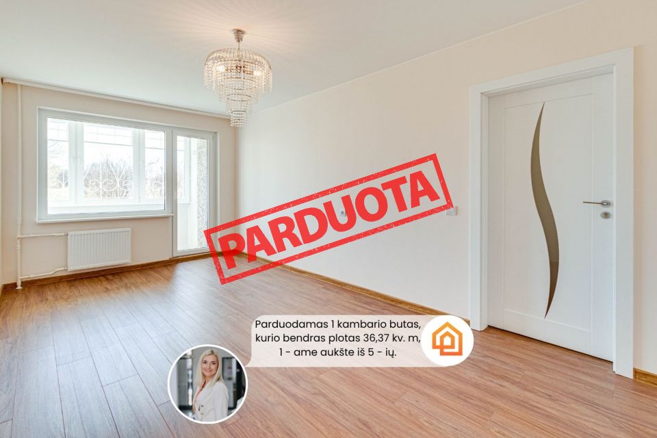 Parduodamas erdvus 1 kambario butas &Scaron;iauliuose, Kviečių g.