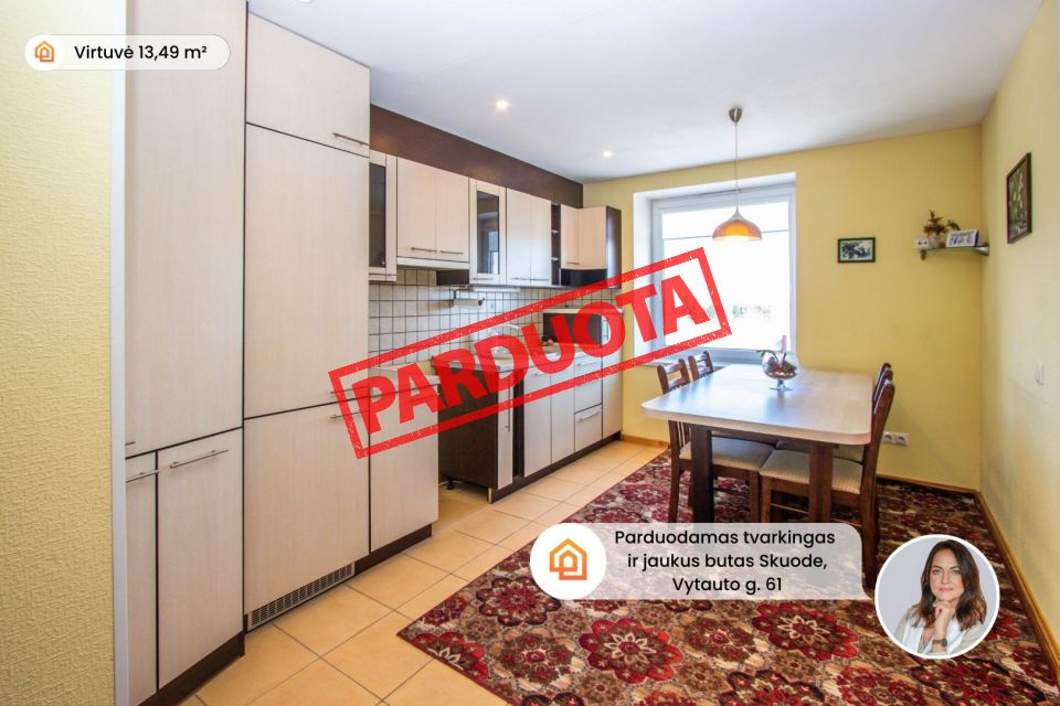 Parduodamas erdvus 45,12 kv.m. 1 kambario butas su grindiniu &scaron;ildymu Skuode, Vytauto g. 61