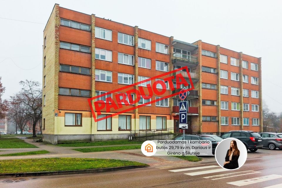 Parduodamas suremontuotas 1 kambario butas &Scaron;ilutėje, Dariaus ir Girėno g. 20