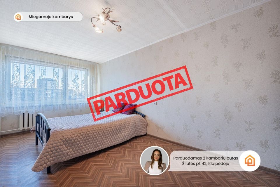 Parduodamas tvarkingas ir &scaron;viesus 2 kambarių butas 3-ame auk&scaron;te, &Scaron;ilutės pl. 42, Klaipėdoje