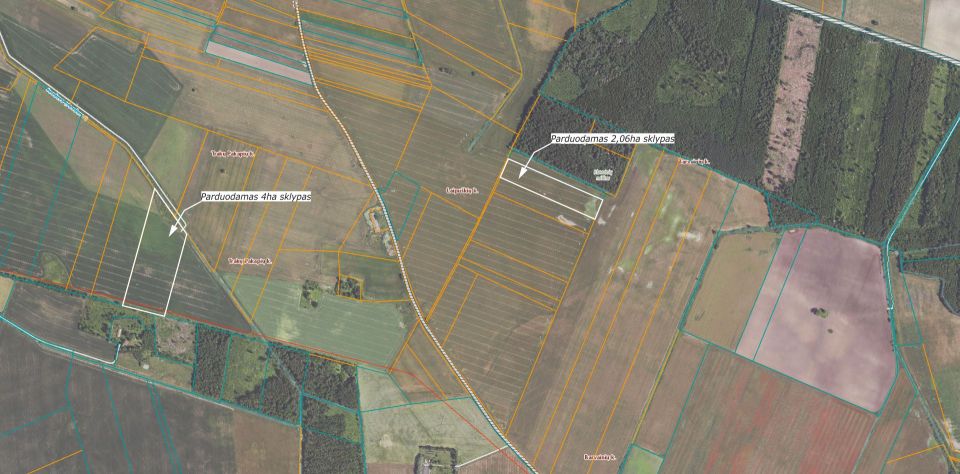 Parduodami du sklypai 4 ha ir 2,06ha žemės ūkio ir mi&scaron;ko ūkio paskirties sklypai. Sklypas randasi Pakruojo r.