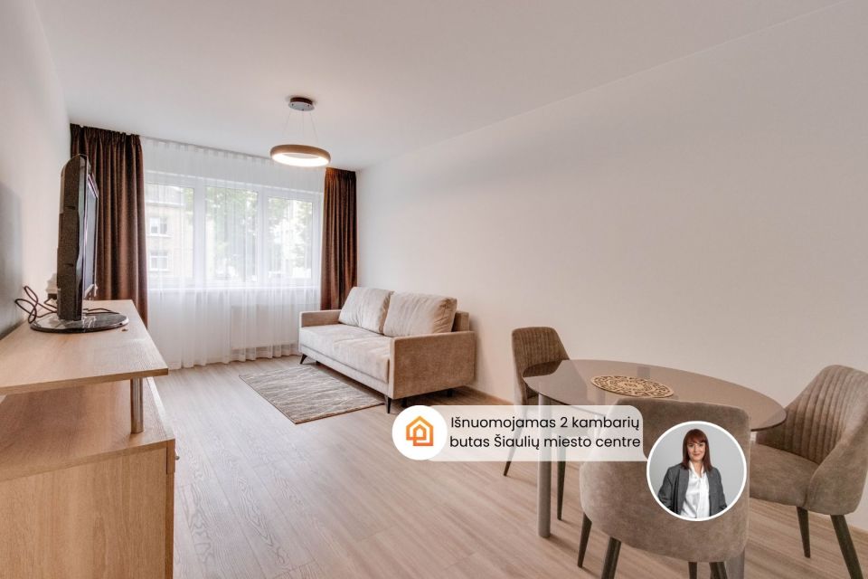 I&scaron;nuomojamas naujai kapitaliai suremontuotas 2 kambarių butas A. J. Greimo g. 62, &Scaron;iauliuose