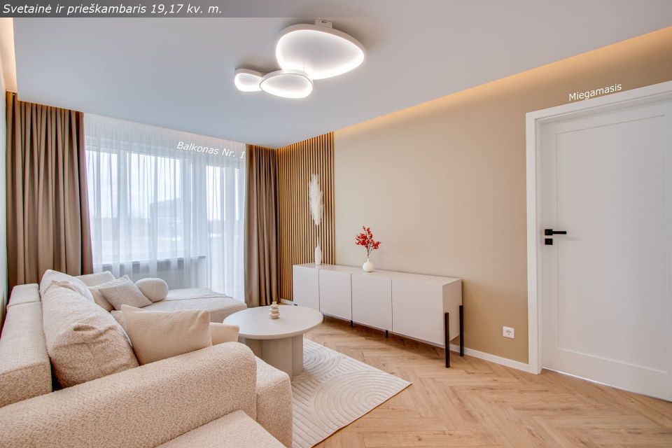 Naujai ir kokybi&scaron;kai suremontuotas 3 kambarių butas Architektų g. 6, &Scaron;iauliai.