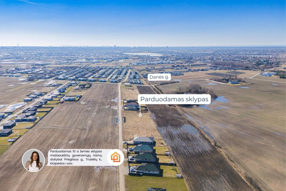 Parduodamas 10 arų gyvenamosios paskirties žemės sklypas Priegliaus g., Tru&scaron;elių k., Klaipėdos r.