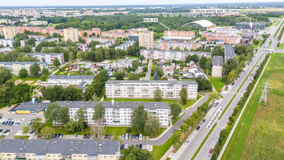 Parduodamas 1 kambario butas (su ilgu balkonu) Auk&scaron;tabalio g. 10, &Scaron;iauliuose.