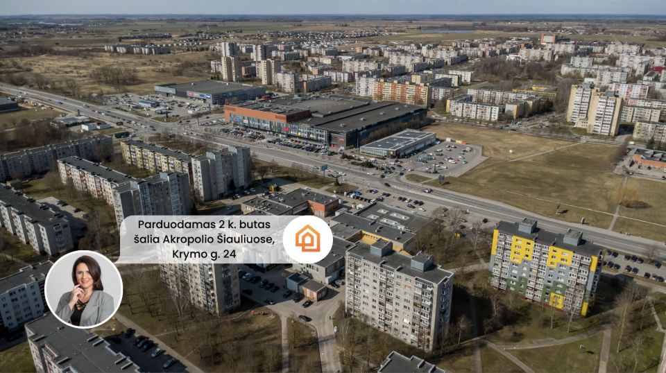 Parduodamas 2 k. butas &Scaron;iauliuose, Krymo g. 24