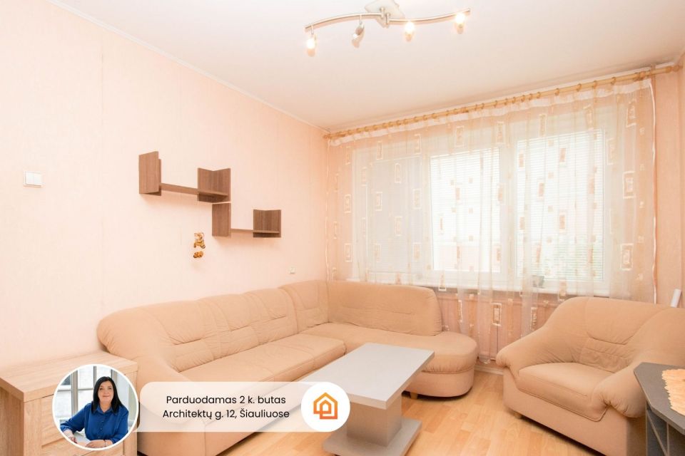 Parduodamas 2 kambarių butas Šiauliuose, Architektų g. 12