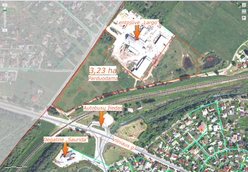 Parduodamas 3,23 ha arų sklypas Vilniaus g. 310 Šiauliuose.