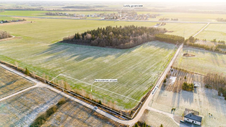 Parduodamas 43,5 arų žemės ūkio paskirties sklypas Ąžuolo g., Lukšių k., Šiaulių r.