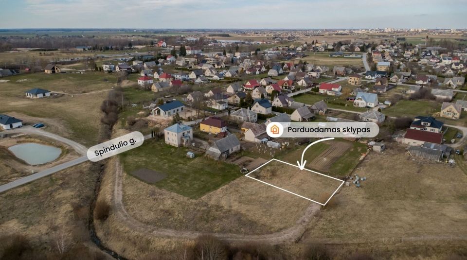 Parduodamas 6,23 arų namų valdos sklypas Spindulio g. 31C, Auk&scaron;telkės k., &Scaron;iaulių r.