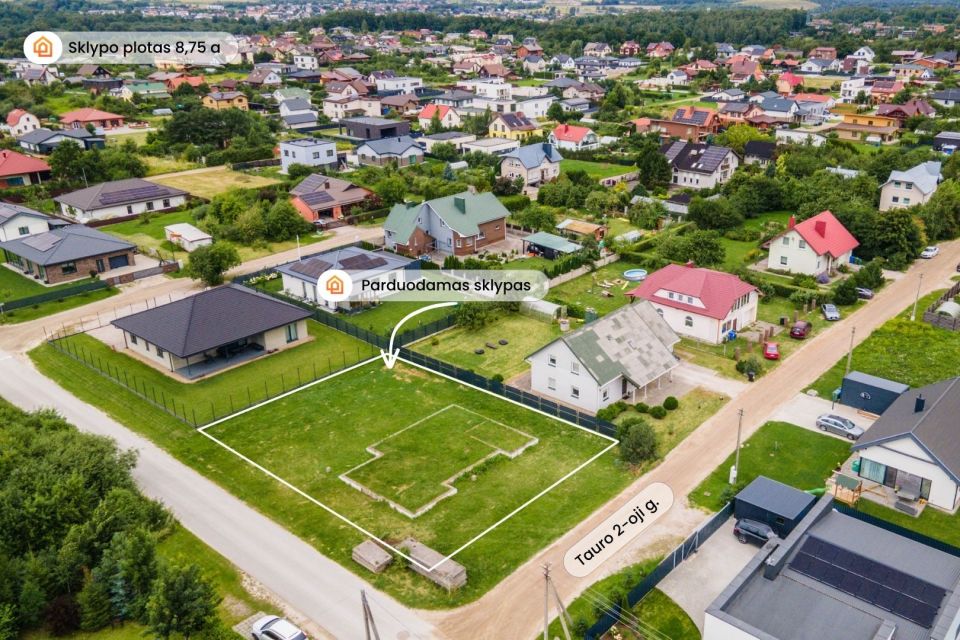 Parduodamas 8,75 a sklypas su parengtu vieno auk&scaron;to namo projektu Klaipėdoje, Tauralaukyje