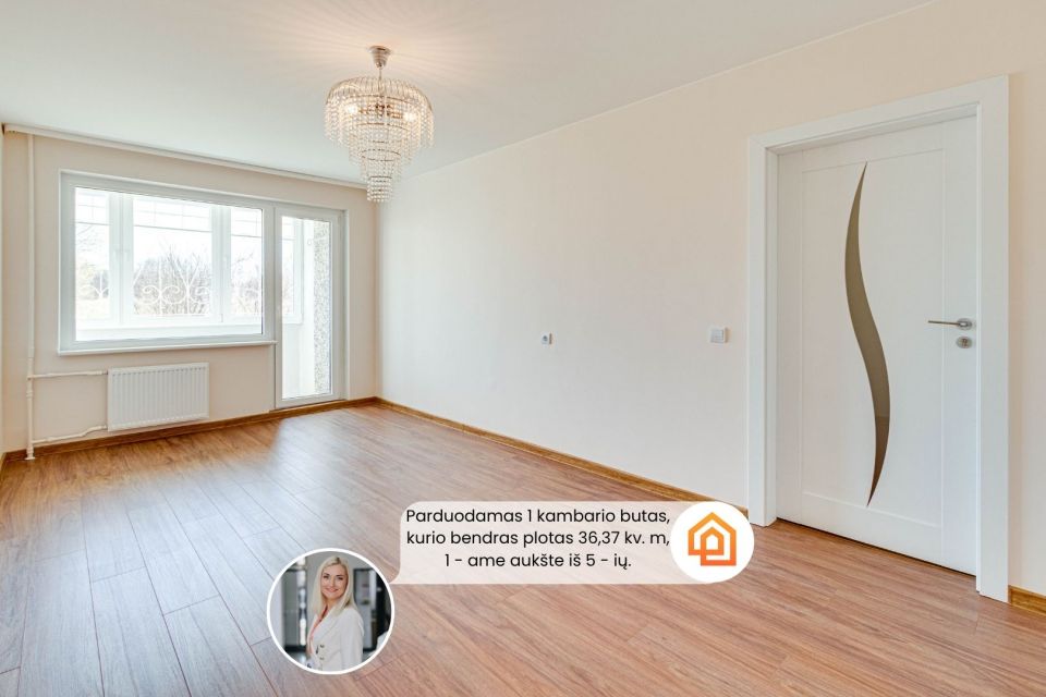 Parduodamas erdvus 1 kambario butas &Scaron;iauliuose, Kviečių g.