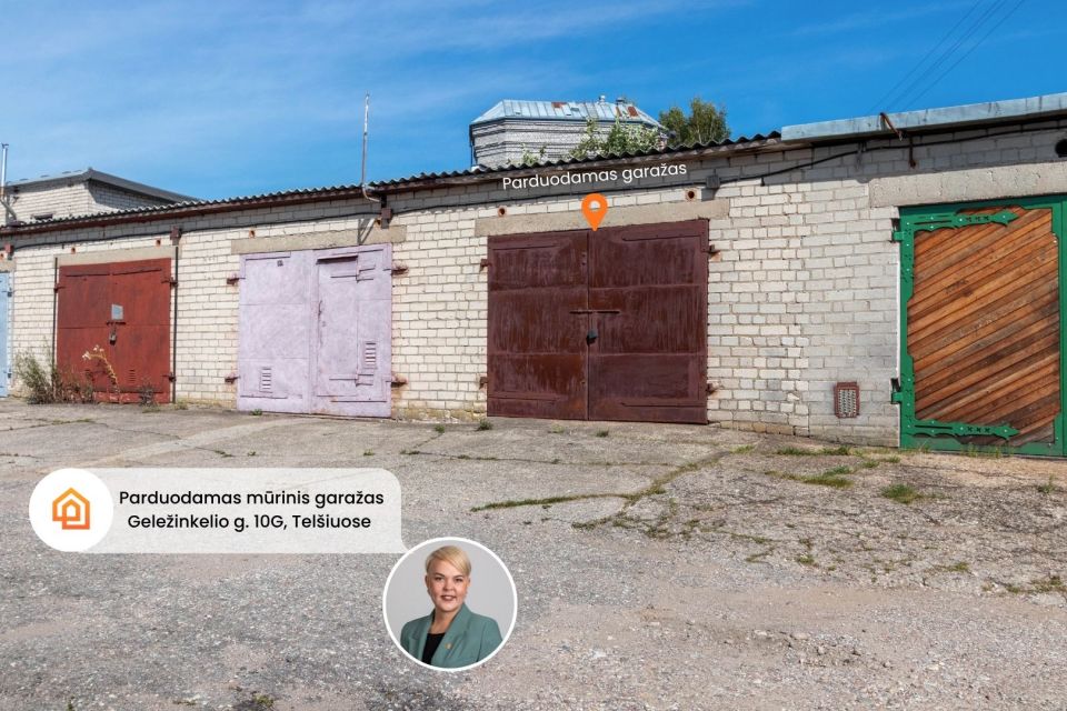 Parduodamas mūrinis garažas su rūsiu, Geležinkelio g. 10G, Tel&scaron;iai