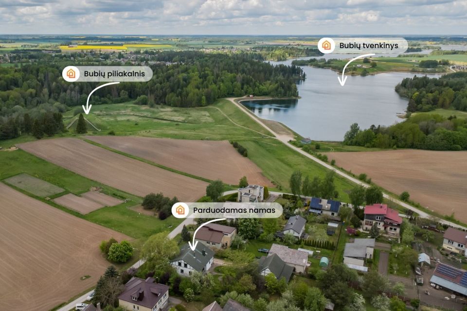 Parduodamas mūrinis namas &scaron;alia Bubių tvenkinio, Piliakalnio g. 8, &Scaron;iaulių r.