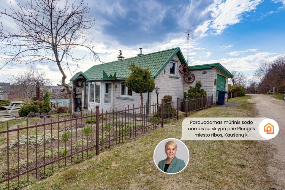 Parduodamas mūrinis sodo namas su sklypu, prie Plungės, Kau&scaron;ėnų k., Kalnų g. 6