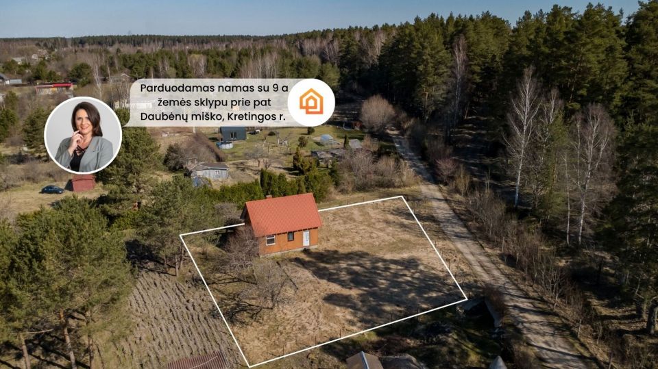 Parduodamas žemės sklypas su namuku Kretingos r., Daubėnų k., Mi&scaron;ko g. 76, &scaron;alia mi&scaron;ko, ramioje vietoje!