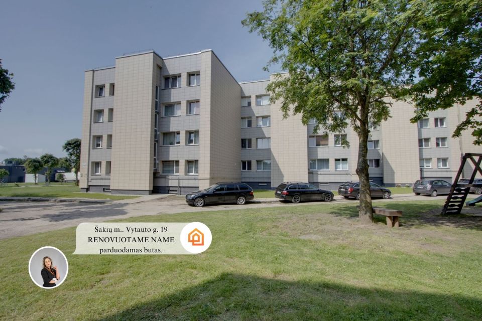 Renovuotame name parduodamas vieno kambario butas Šakių m. Vytauto g.. 19