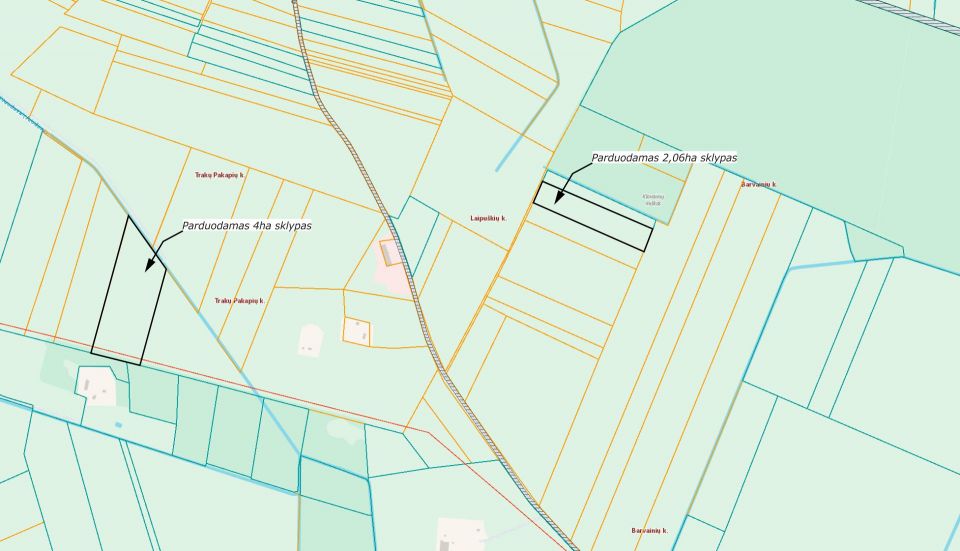 Parduodami du sklypai 4 ha ir 2,06ha žemės ūkio ir mi&scaron;ko ūkio paskirties sklypai. Sklypas randasi Pakruojo r.