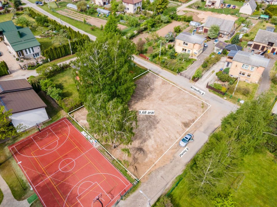 Asfaltuotas privažiavimas! Ramioje vietoje, nuostabiame gamtovaizdyje parduodamas 9,68 arų sklypas Pienių g. 2A, Gegužiuose.